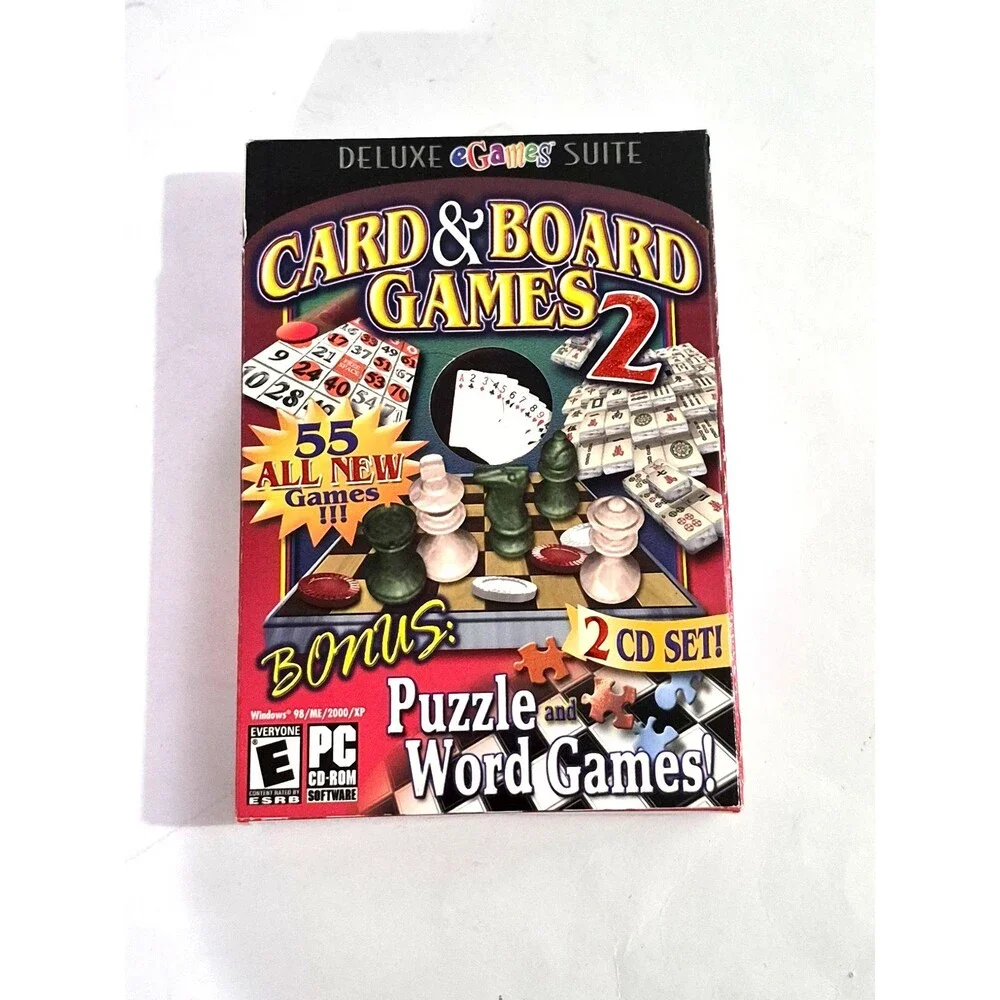 Card & Board Games Deluxe Suite PC Games 2 Disk Set (one still sealed) Vintage